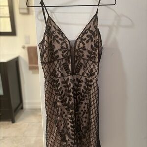 Altar'd State Black Lace Mini Dress